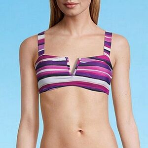 Mynah Striped Bra Bikini Top